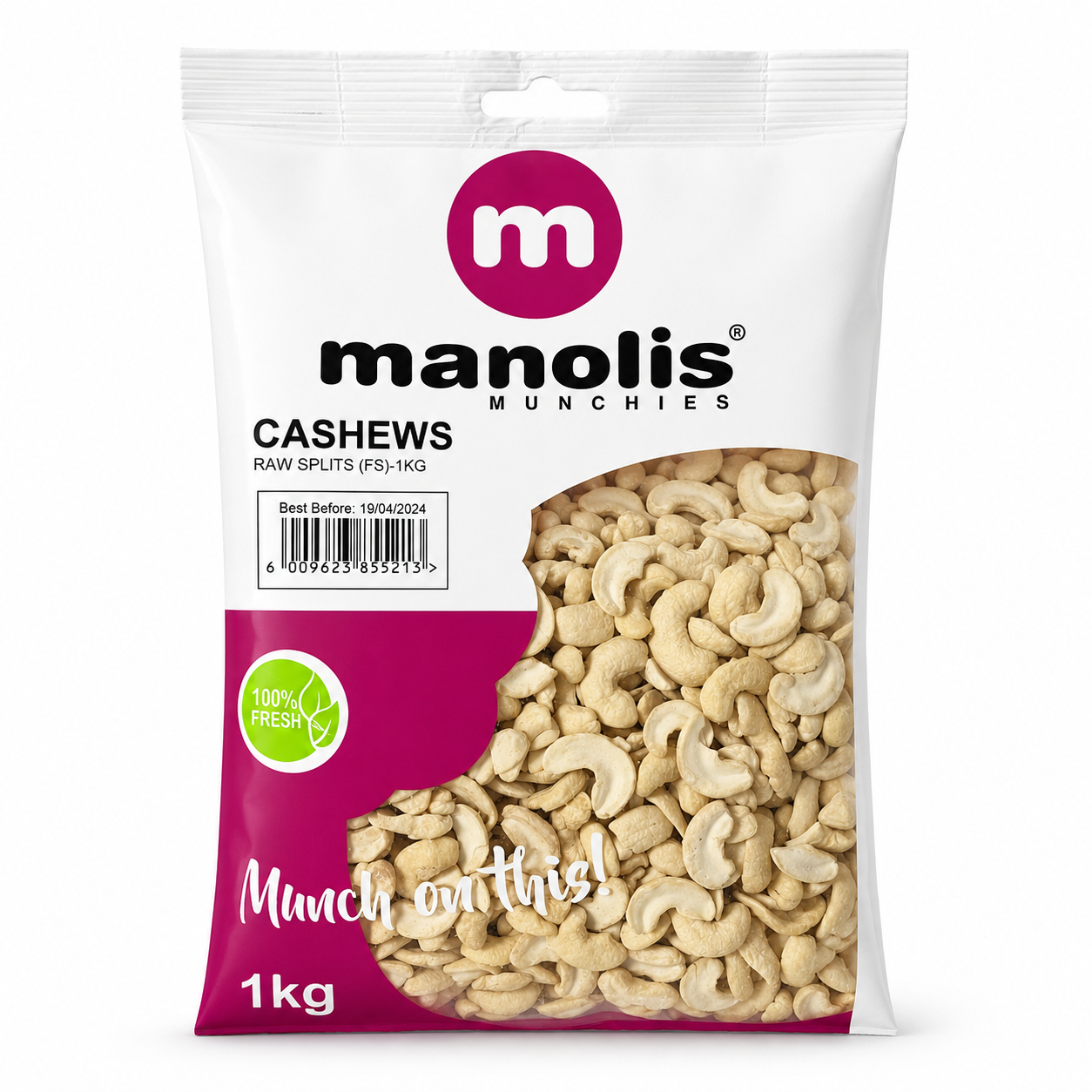 Cashews Fancy Splits Raw (FS) 1kg